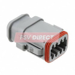 PDP00057-8 way Deutsch sealed connector plug lnline 13a 250VDC cable size 0.5-2mm, DT06-8S-P004-PSV Parts Direct