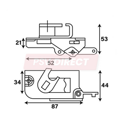 PDP00100-Anti-Burst Lock, Left Hand-PSV Parts Direct