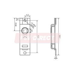 PDP00188-Budget Lock, Left Hand Fitting, Length: 81mm, Width: 23mm-PSV Parts Direct