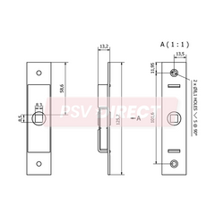 PDP00195-Budget Lock, Universal Fitting, Length: 126mm, Width: 27mm-PSV Parts Direct