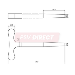 PDP00388-Tee Key 125 x 70mm-PSV Parts Direct