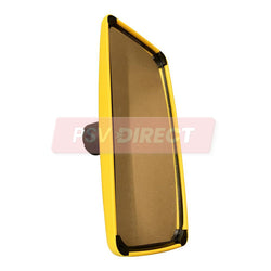 PDP00665-Mirror Head, Yellow, Convex, 383 x 193mm, Fits 16-28mm Diameter Mirror Arms-PSV Parts Direct