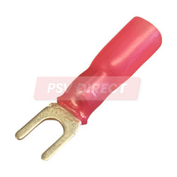 PDP00745-Red Insulated Heat Shrinkable Fork Connector, Connector Size 3.7mm, Conductor Size 0.5-1.5mm², Cable Size 9-21/0.30mm-PSV Parts Direct