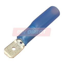 PDP00752-Blue Insulated Heat Shrinkable Blade Terminal, Connector Size 6.3mm, Conductor Size 1.5 – 2.5mm², Cable Size 21 – 35/0.30mm-PSV Parts Direct