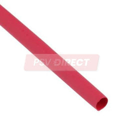 PDP1110-Red Heat Shrink Tube, I/D Unshrunk: 4.8mm, I/D Fully Shrunk: 2.4mm, Shrink Ratio: 2:1, 1.2 Metre Length-PSV Parts Direct