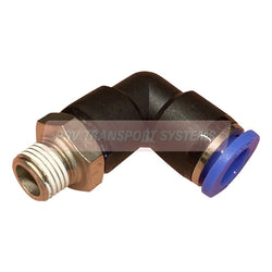PDP01237-Pneumatic Fitting Connector, Swivel Elbow - Taper Thread, Internal Diameter: 8mm, Thread Size: 1/8"-PSV Parts Direct