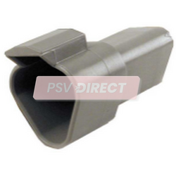 PDP00046-DT Sealed Connector Receptacle, Inline, 3 Way, Cable Size 0.5 -2mm, 13A, 250VDC, DT04-3P-P004-PSV Parts Direct