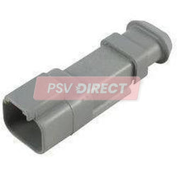 PDP00048-DT Sealed Connector Receptacle, Inline, 2 Way, Cable Size 0.5 -2mm, 13A, 250VDC, DT04-2P-E008-PSV Parts Direct