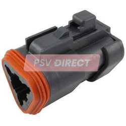 PDP00054-3 way Deutsch sealed connector plug lnline 13a 250VDC cable size 0.5-2mm, DT06-3S-EP06-PSV Parts Direct
