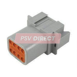 PDP00059-Deutsch sealed connector receptacle lnline 8 way 13a 250 VDC cable size 0.5-2mm, DT04-8P-P004-PSV Parts Direct