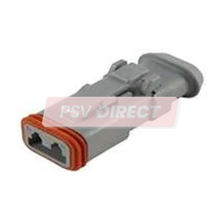 PDP00060-2 way Deutsch sealed connector plug lnline 13a 250VDC cable size 0.5-2mm, DT06-2S-E008-PSV Parts Direct