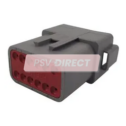 PDP00061-Deutsch sealed connector plug lnline 12 way 13a 250 VDC cable size 0.5-2mm, DT04-12P-P004-PSV Parts Direct