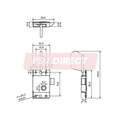 PDP00075-Right Hand Slam Lock-PSV Parts Direct