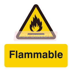 PDP00125-Flammable Sticker, 148mm x 148mm-PSV Parts Direct
