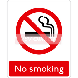 PDP00138-No Smoking Sticker 95 x 117mm-PSV Parts Direct