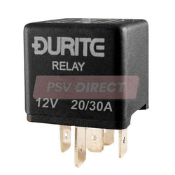 PDP00151-12V 20/30A Mini Change Over Relay, 5 x 6.3mm Terminals, Sealed with Resistor-PSV Parts Direct