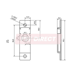 PDP00196-Budget Lock, Universal Fitting Length: 85mm, Width: 22mm-PSV Parts Direct