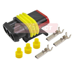 PDP00229-Superseal Connector 1.5mm Female Blade Housing supplied with Terminals and Seals, 3 Way-PSV Parts Direct