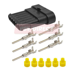 PDP00232-Superseal Connector 1.5mm Male Blade Housing supplied with Terminals and Seals, 6 Way-PSV Parts Direct