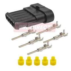 PDP00233-Superseal Connector 1.5mm Male Blade Housing supplied with Terminals and Seals, 5 Way-PSV Parts Direct