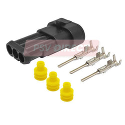 PDP00235-Superseal Connector 1.5mm Male Blade Housing supplied with Terminals and Seals, 3 Way-PSV Parts Direct