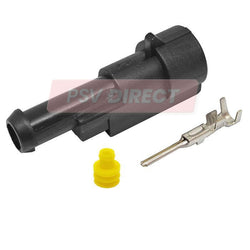 PDP00237-Superseal Connector 1.5mm Male Blade Housing supplied with Terminals and Seals, 1 Way-PSV Parts Direct