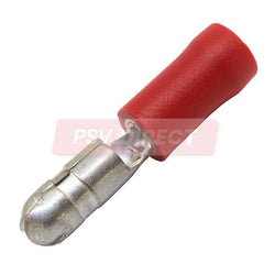 PDP00716-Red Nipple Terminal, Connector Size 4mm, Conductor Size 0.5-1.5mm², Cable Size 9-21/0.30mm-PSV Parts Direct