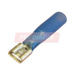 PDP00754-Blue Fully Insulated Heat Shrinkable Push-on Terminal, Connector Size 6.3mm, Conductor Size 1.5 – 2.5mm², Cable Size 21 – 35/0.30mm-PSV Parts Direct