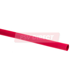 PDP1109-Red Heat Shrink Tube, I/D Unshrunk: 3.2mm, I/D Fully Shrunk: 1.6mm, Shrink Ratio: 2:1, 1.2 Metre Length-PSV Parts Direct