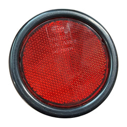 PDP13353-Round Red Reflector with Black Surround, 95mm Diameter