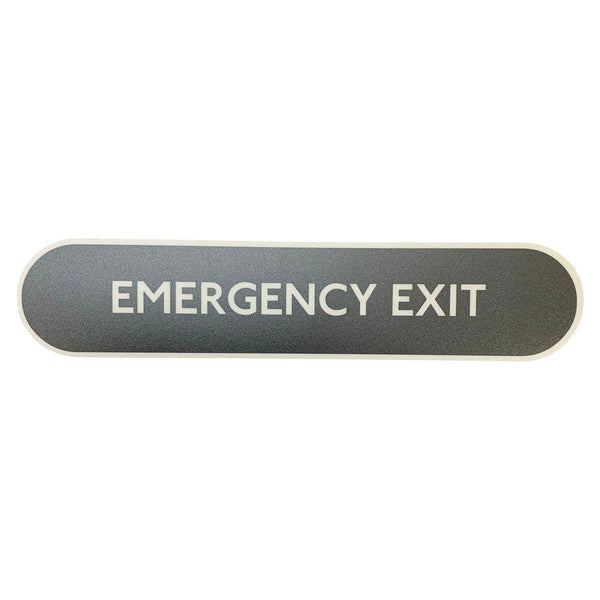 PDP15839-Emergency Exit Heavy duty Encapsulated Label. White Text on ...