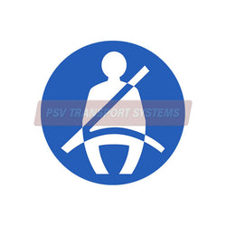 PDP17139-Round Seat Belt Sticker, 76mm Diameter