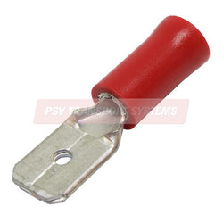 PDP18019-Red Blade Terminal, Connector Size 6.3mm, Conductor Size 0.5 – 1.5mm², Cable Size 9 – 21/0.30mm