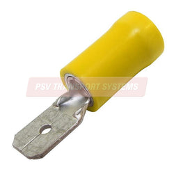 PDP18021-Yellow Blade Terminal, Connector Size 6.3mm, Conductor Size 3 – 6mm², Cable Size 44 – 84/0.30mm
