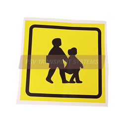 PDP20802-School Bus Sticker, 260 x 260mm