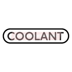 PDP20826-Coolant Sticker, Black Text on White Background, 24mm Height