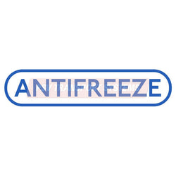PDP20844-Antifreeze Sticker, Blue Text on white Background