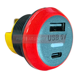 PDP23005-Double Output 12/24-5V USB A and USB C Charger, IP65 Rated, Slimline