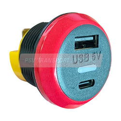 PDP23014-Double Output 12/24-5V USB A and USB C Charger, IP65 Rated, Slimline